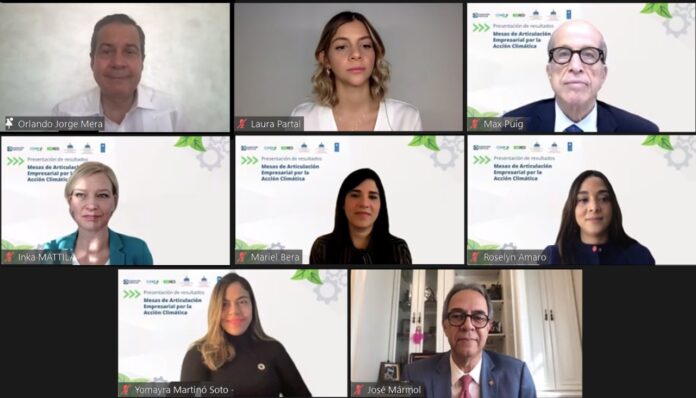 Sesión de trabajo de los miembros de la iniciativa “Articulación empresarial para la acción climática (AEAC)”.